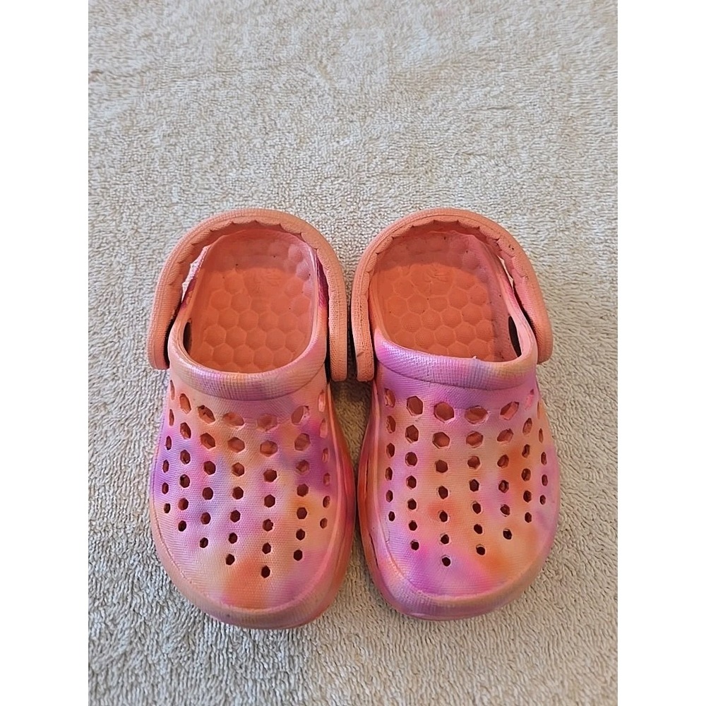 Joybees baby Active Clogs Melon Cloud Tie Dye Size 4/5